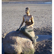 Life Size Mermaid Sculpture For Outdoor Decoration